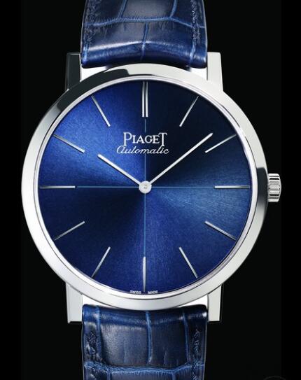 Replica Piaget Altiplano 43 mm Watch G0A42105 White Gold - Blue Dial - Alligator Strap