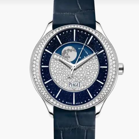 Replica Piaget Limelight Stella White gold Diamond Automatic moon phase Watch G0A44124 Piaget Luxury Watch