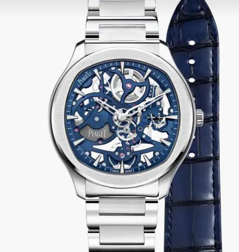 Replica Piaget Polo Steel Automatic Skeleton Watch Piaget Skeleton Men Luxury Watch G0A45004