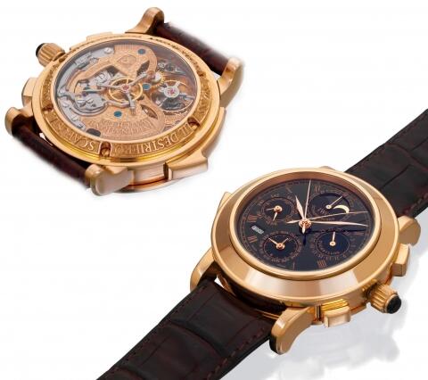 Replica IWC Grande Complication Destriero Scafusia Red Gold Watch Black IW186811