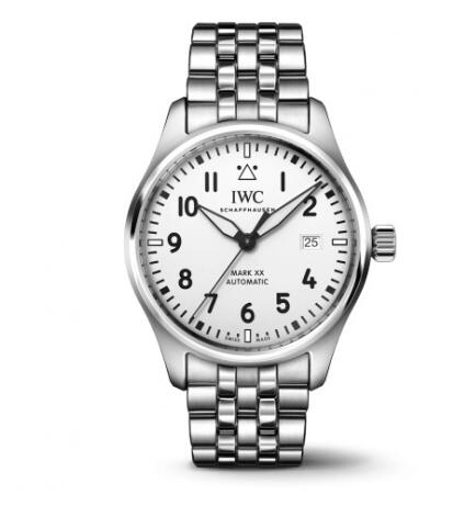 IWC Pilot's Watch Mark XX Stainless Steel White Bracelet Replica Watch IW328208