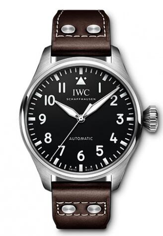 Replica IWC Big Pilot 43 Stainless Steel Black IW329301 Watch