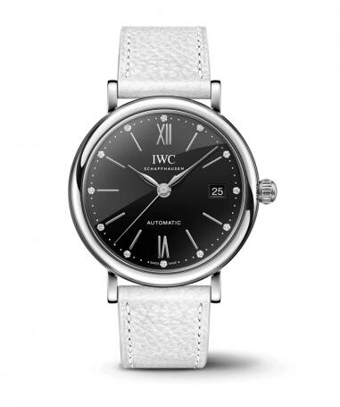 Replica IWC Portofino Automatic 37 Stainless Steel Black Watch IW458611