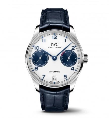IWC Portugieser Automatic 5007 Stainless Steel Silver Blue Replica Watch IW500715