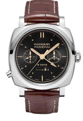 Fake Panerai Radiomir 1940 Chrono Monopulsante 8 Days GMT Oro Bianco Limited Edition of 150 Watch PAM00503