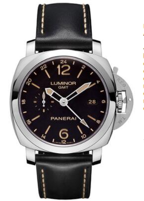 Fake Panerai Luminor 1950 3 Days GMT 24H Automatic Acciaio Watch PAM00531