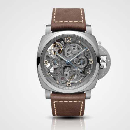 Replica Panerai Lo Scienziato - Luminor 1950 Tourbillon GMT Titanio 47mm Watch PAM00578