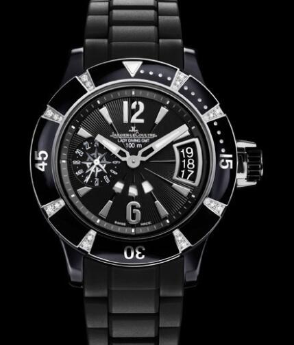 Jaeger Lecoultre Master Compressor Diving GMT Lady Céramique Replica Watch Q189C770 Ceramic - Diamonds