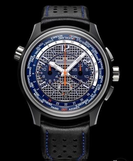 Replica Jaeger Lecoultre AMVOX5 World Chronograph LMP1 Q193J480 Ceramic - Titanium - Leather Strap Watch