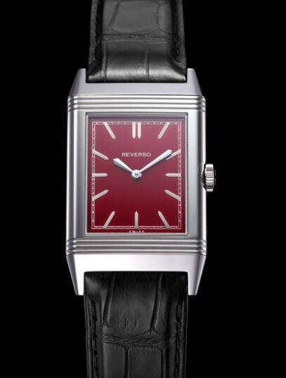 Replica Jaeger Lecoultre Grande Reverso 1931 Rouge Q278856J Steel - Red Dial - Alligator Strap Watch
