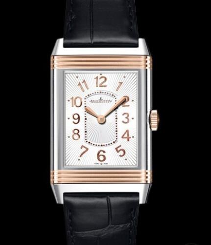 Replica Jaeger Lecoultre Grande Reverso Lady Ultra Thin Watch Q3204422 Steel - Pink Gold - Alligator Strap