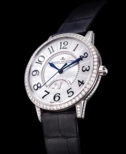 Jaeger-Lecoultre Rendez-Vous Night & Day Replica Watch Q3433491 White Gold - Diamonds - Alligator Strap - 36mm