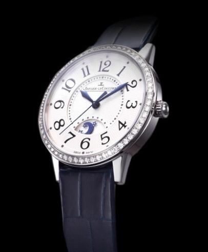 Jaeger-Lecoultre Rendez-Vous Night & Day Replica Watch Q3448420 Steel - Diamonds - Alligator Strap - 34mm