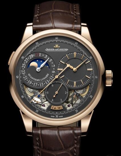 Replica Jaeger-LeCoultre Duomètre Quantième Lunaire Q604244J Pink Gold - Strap Alligator Watch Replica Jaeger-LeCoultre Duomètre Quantième Lunaire Q604244J Pink Gold - Strap Alligator Watch