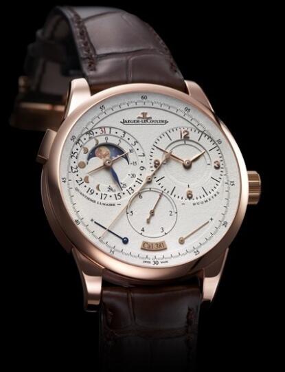Replica Jaeger-LeCoultre Duomètre à Quantième Lunaire 40.5 Q6042521 Pink Gold - Alligator Bracelet Watch Replica Jaeger-LeCoultre Duomètre à Quantième Lunaire 40.5 Q6042521 Pink Gold - Alligator Bracelet Watch