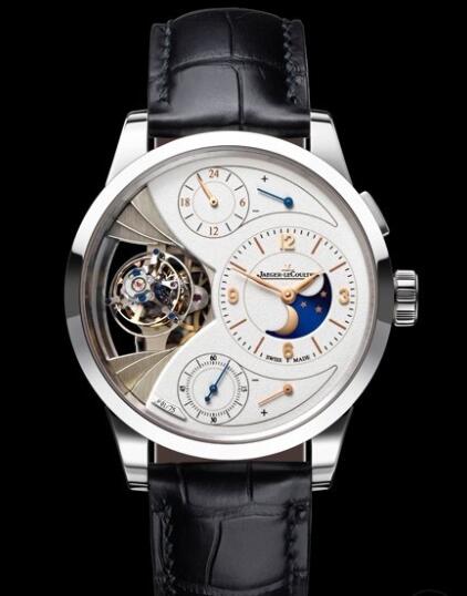 Replica Jaeger-LeCoultre Duomètre Sphérotourbillon Moon Q6086520 Platinum - Aliigator Strap Watch Replica Jaeger-LeCoultre Duomètre Sphérotourbillon Moon Q6086520 Platinum - Aliigator Strap Watch