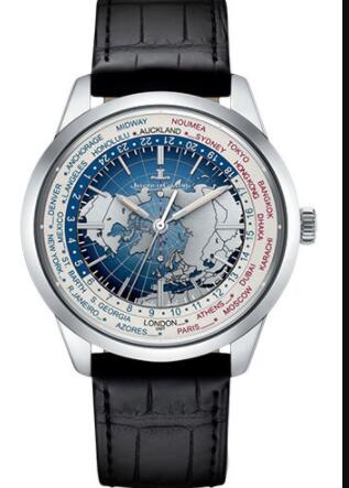 Jaeger-LeCoultre Geophysic Universal Time Replica Watch - 41.6 mm Stainless Steel Case - Black Alligator Strap Q8108420