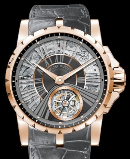 Replica Roger Dubuis Excalibur Tourbillon et Sonnerie RDDBEX0255 Watch Pink gold