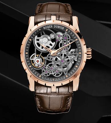 Roger Dubuis Excalibur Automatic Skeleton RDDBEX0422 Replica Watch Rose gold
