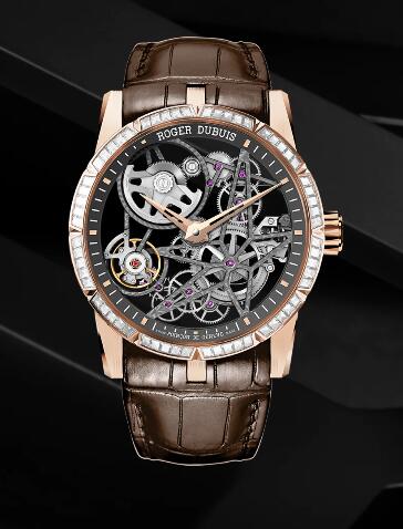Roger Dubuis Excalibur Automatic Skeleton RDDBEX0423 Replica Watch Rose gold