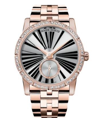 Roger Dubuis Excalibur 36 Automatic Jewellery Watch Pink Gold Replica RDDBEX0455
