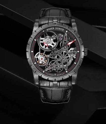 Roger Dubuis Excalibur Automatic Skeleton RDDBEX0508 Replica Watch Carbon Black