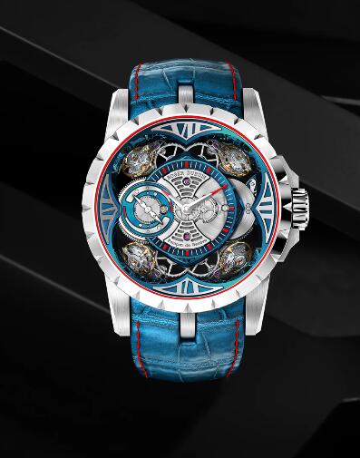 Roger Dubuis Excalibur Quatuor CarTech Micro-Melt BioDur CCM RDDBEX0571 Replica Watch Blue