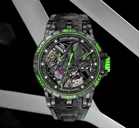 Roger Dubuis Excalibur Spider Aventador S RDDBEX0653 Replica Watch Carbon Black