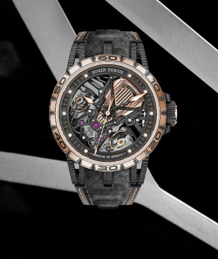 Roger Dubuis Excalibur Spider Aventador S RDDBEX0654 Replica Watch Carbon Black