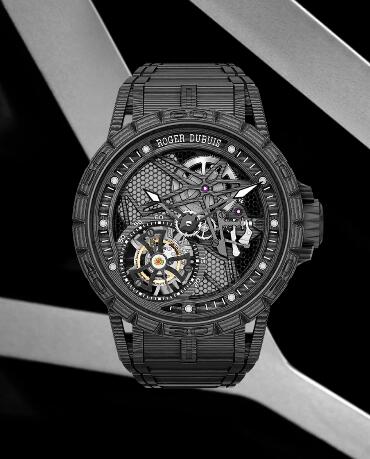 Roger Dubuis Excalibur Spider Carbon flying tourbillon RDDBEX0752 Replica Watch Carbon Black