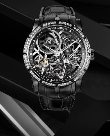 Roger Dubuis Excalibur Blacklight RDDBEX0756 Replica Watch Titanium Black