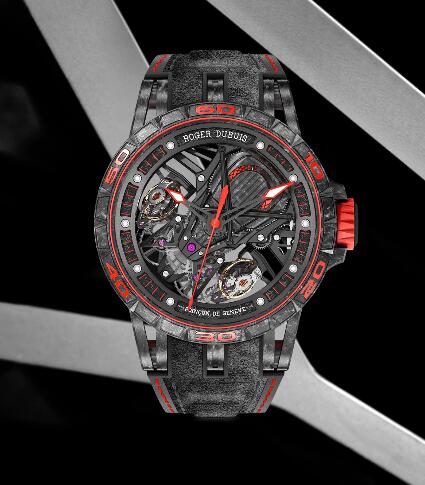 Roger Dubuis Excalibur Spider Aventador S RDDBEX0758 Replica Watch Carbon Black