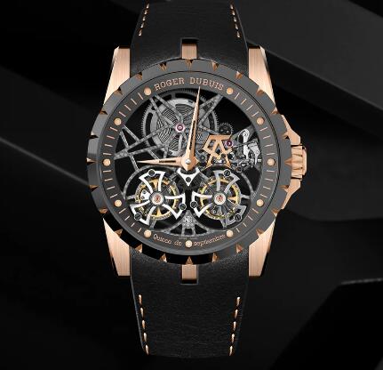 Roger Dubuis Excalibur Skeleton Double Flying Tourbillon Canelo Victory Limited Edition RDDBEX0795 Replica Watch