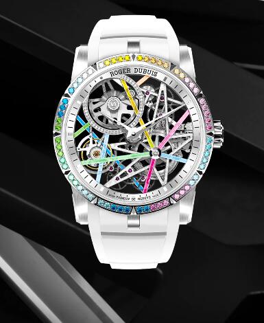 Roger Dubuis Excalibur Blacklight RDDBEX0804 Replica Watch Diamond White