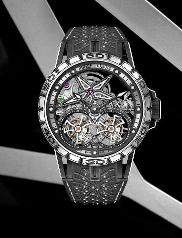 Roger Dubuis Excalibur Spider Pirelli ICE ZERO 2 RDDBEX0805 Replica Watch Titanium Black