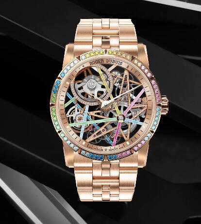 Roger Dubuis Excalibur Blacklight RDDBEX0861 Replica Watch Rose gold Automatic