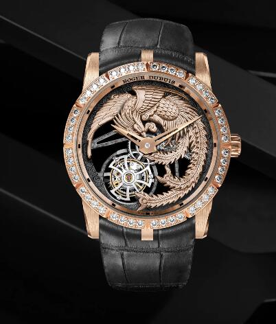 Roger Dubuis Excalibur Feng RDDBEX0902 Replica Watch Rose gold Flying tourbillon