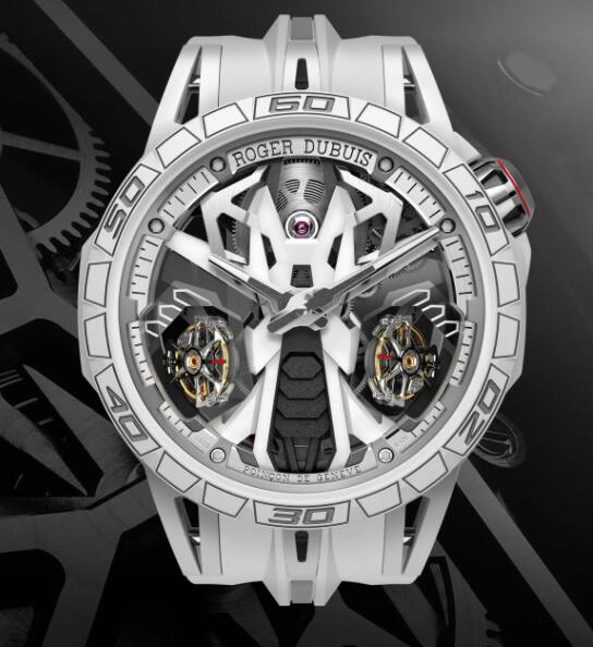 Roger Dubuis Excalibur Spider Countach White Mineral Composite Fiber Replica Watch RDDBEX0988