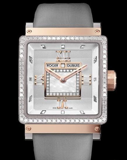 Replica Roger Dubuis Watch KingSquare Lady Joaillerie RDDBKS0042 Titanium - Pink Gold