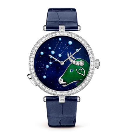 Replica Van Cleef & Arpels Lady Arpels Zodiac Lumineux Taurus Watch VCARO8TU00