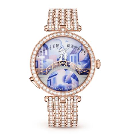 Replica Van Cleef & Arpels Lady Arpels Pont des Amoureux Jour watch VCARO90A00