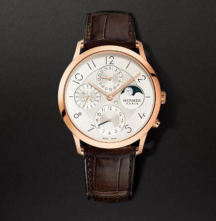 Hermès Slim d'Hermès quantieme perpetuel Watch 39.5mm Replica W041406WW00