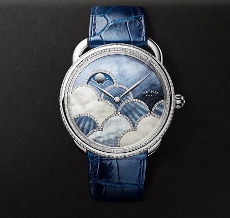 Replica Hermès Arceau Petite Lune Dans les nuages Watch W057481WW00