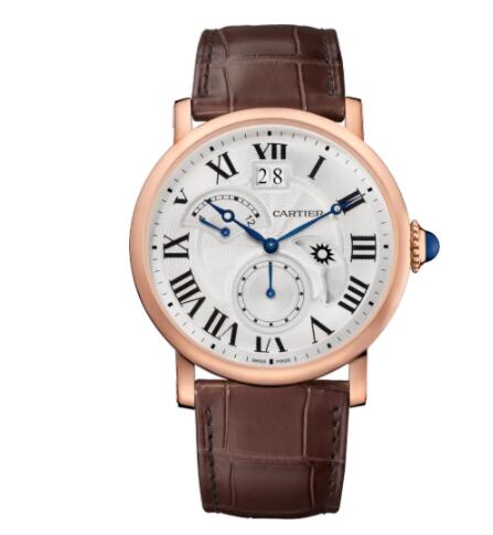 Replica Cartier Rotonde de Cartier watch Large Date Retrograde Second Time Zone and Day Night Indicator W1556240